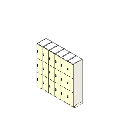 afbeelding voor 3 Tier - 12"W x 18"D Column Laminate Day Lockers