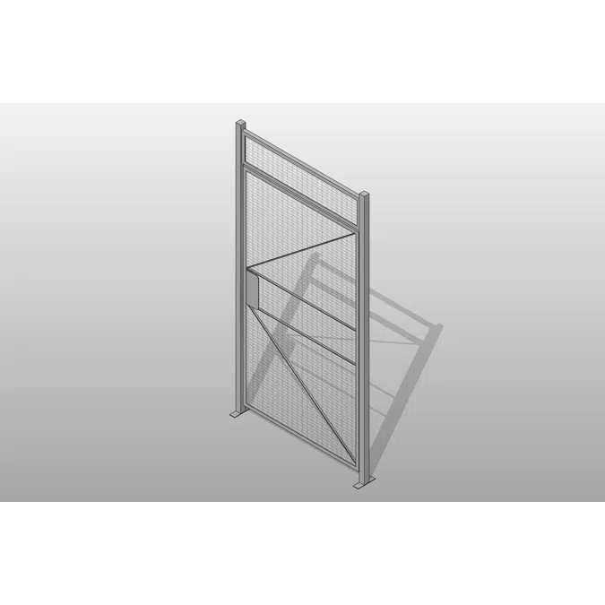 Single Hinged Door Wire Partition