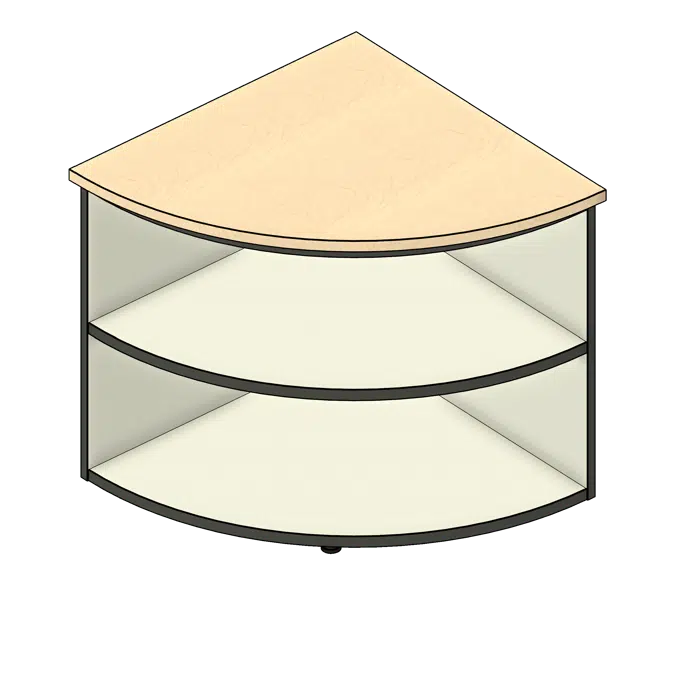 Corner Laminate Circulation Desk