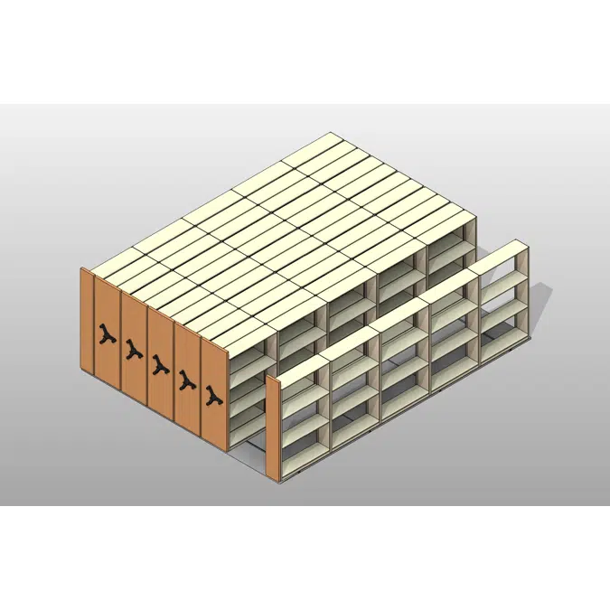BIM objects Free download! Standard 4Post High Density Shelving