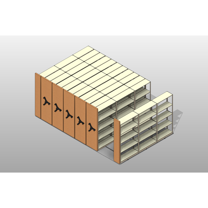 BIM objects Free download! Standard 4Post High Density Shelving