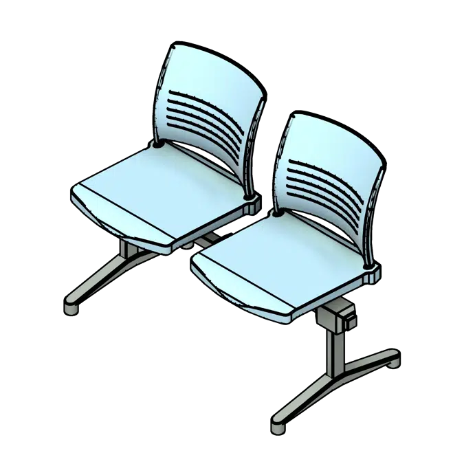 Tandem Armrests Polypropylene Seating