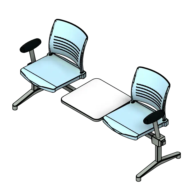 Tandem Armrests Polypropylene Seating