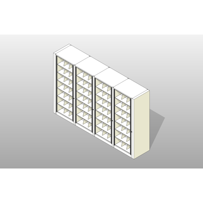 Image for Letter-4 Cabinets-7 Tier-Shelves Steel Rotary File