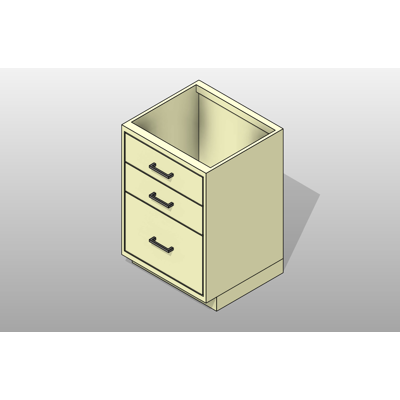 Image for File Drawers Steel Lab Base Cabinet