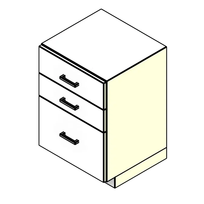 File Drawers Steel Lab Base Cabinet