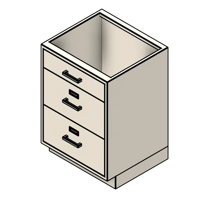 File Drawers Steel Lab Base Cabinet