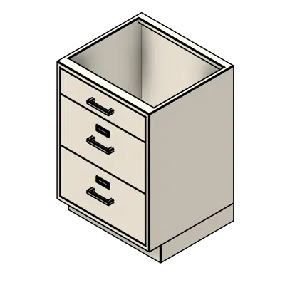 Image for File Drawers Steel Lab Base Cabinet