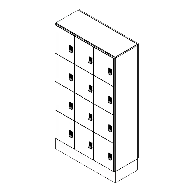 Pass-Through Laminate Day Lockers