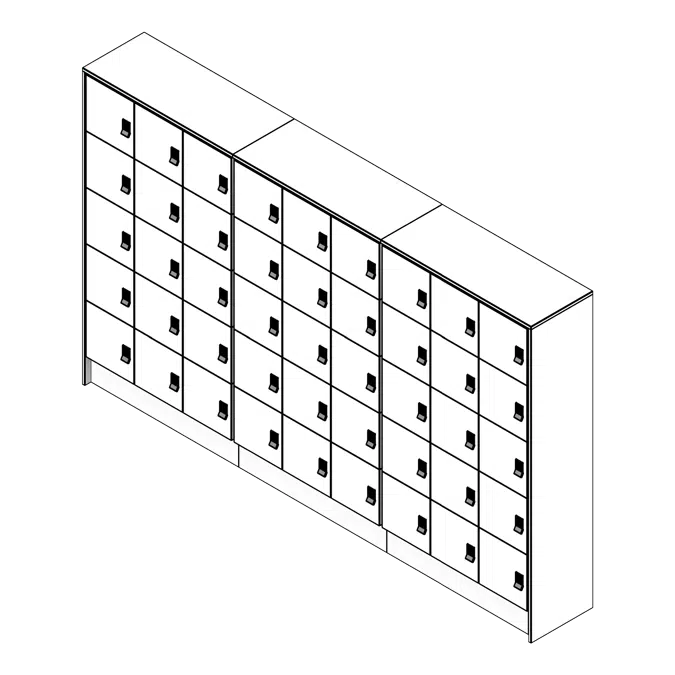Pass-Through Laminate Day Lockers
