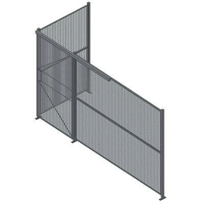obraz dla 20LF - 4' Sliding Door 2 Sided Wire Partition - 20ft