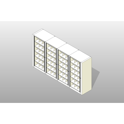 Image for Letter-4 Cabinets-6 Tier-Shelves Steel Rotary File
