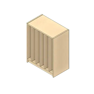 Image for Open Vertical Slots Laminate Wall Cabinet