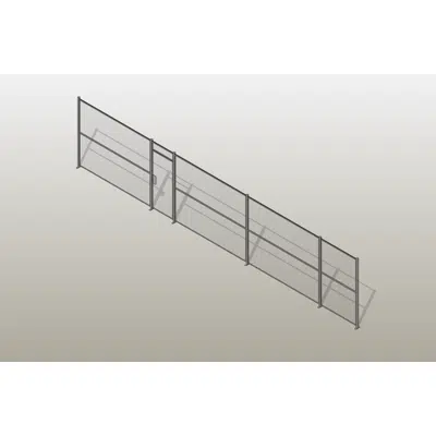 Image for 39LF - 3' Single Hinged Door 1 Sided Wire Partition