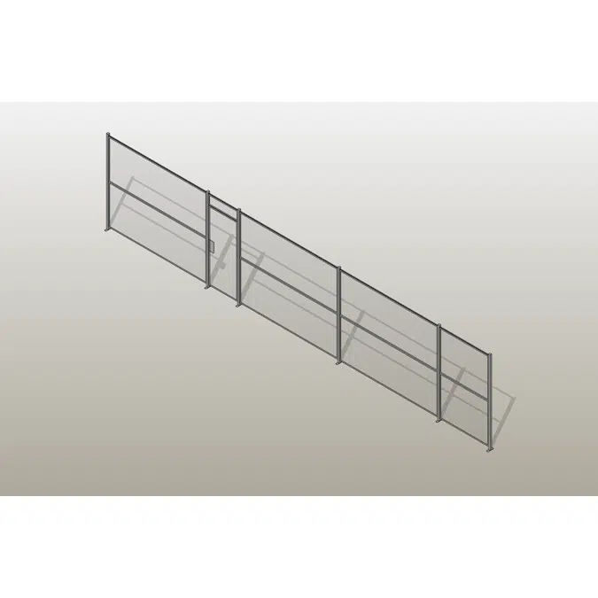39LF - 3' Single Hinged Door 1 Sided Wire Partition