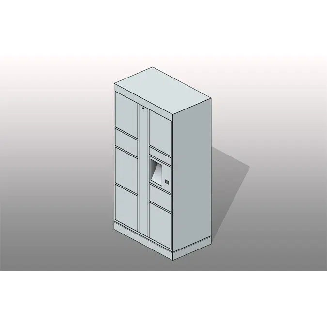 BIM objects - Free download! Indoor Full Bank Smart Locker | BIMobject