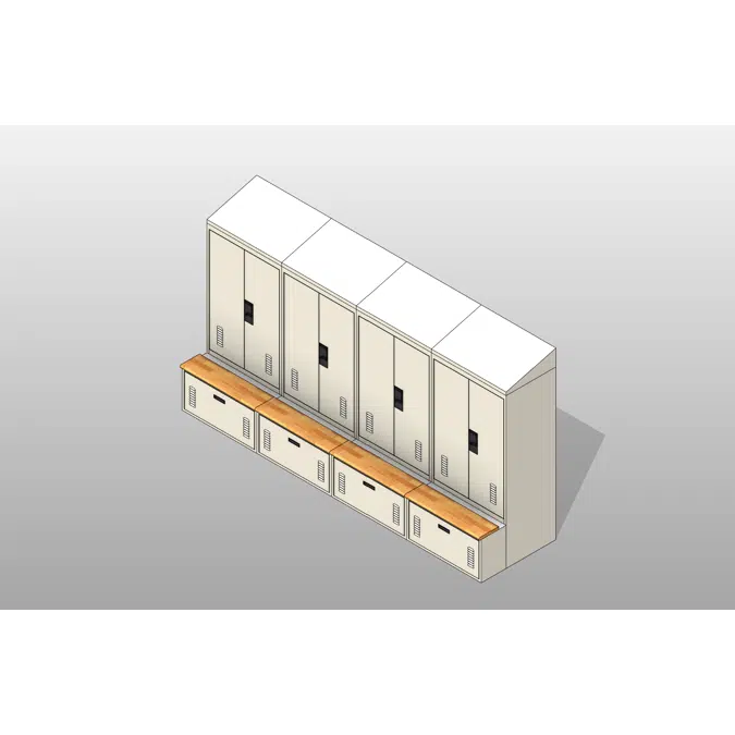 BIM objects - Free download! Bench Top-Option 1 Personal Storage ...