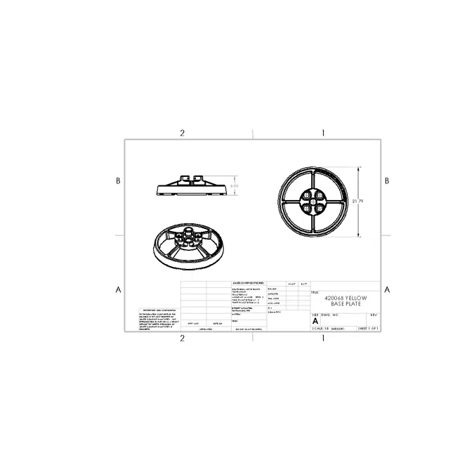 Mobile Railing Base Plate