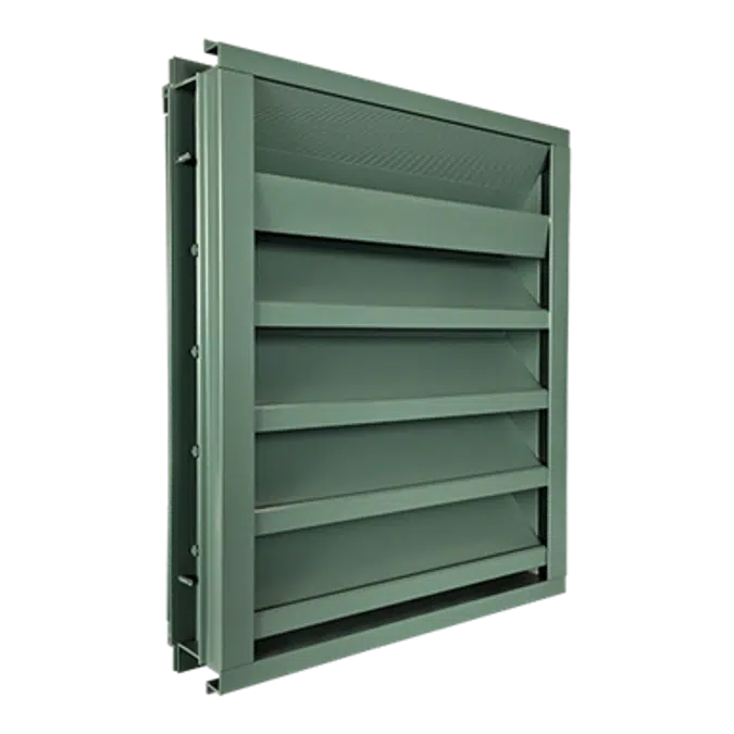 Extruded Drainable Louvers, 2" Deep Frame, 45° Blades