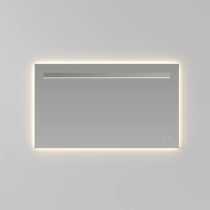 Side-Up rectangular mirror with LED backlighting h.90 - SRC