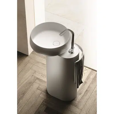 Imagem para BEAUTY freestanding washbasin in Cristalplant with tap hole}