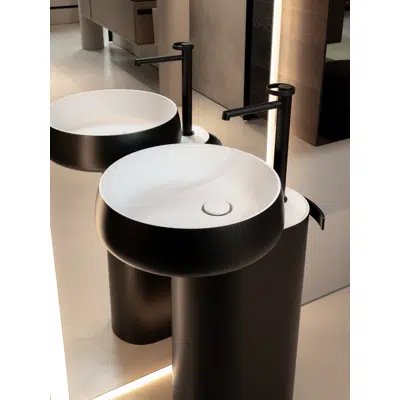 Image for BEAUTY freestanding washbasin in Cristalplant with tap hole