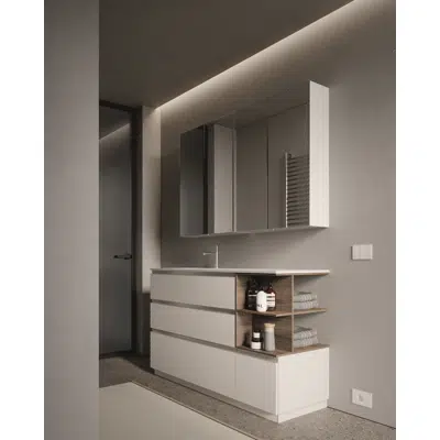afbeelding voor Double-sided mirror wall units H. 70