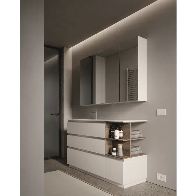 Double-sided mirror wall units H. 70