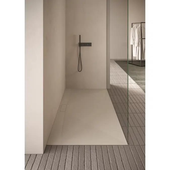 Dual shower tray flush installation