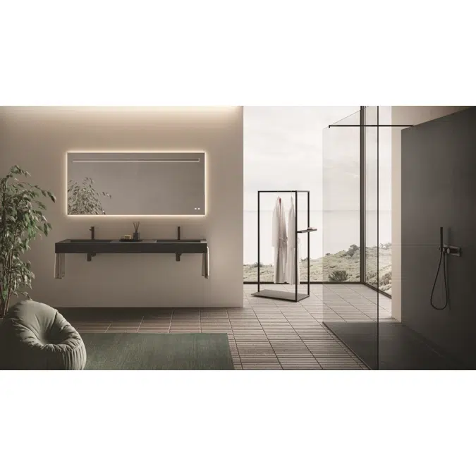 Dual shower tray flush installation