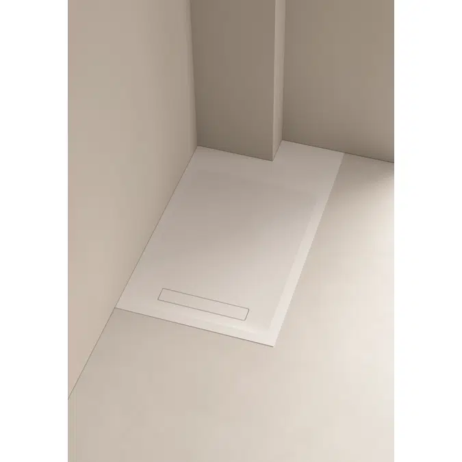 Street shower tray flush installation without profile