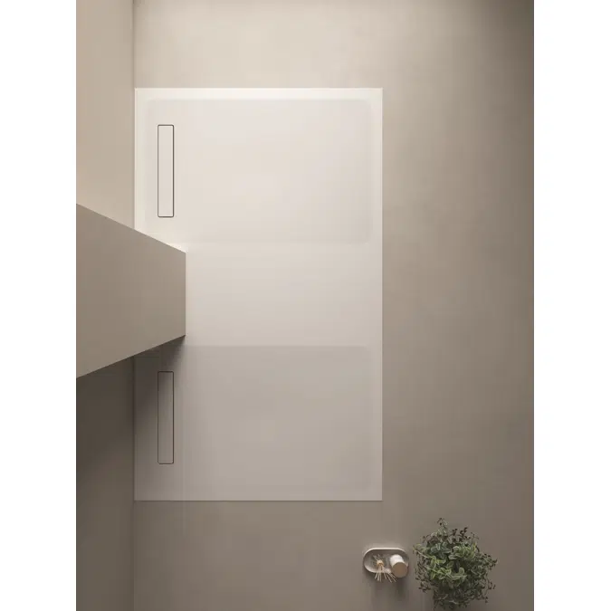 Street shower tray flush installation without profile