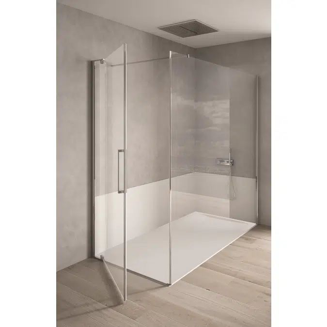 Street shower tray raised installation without profile