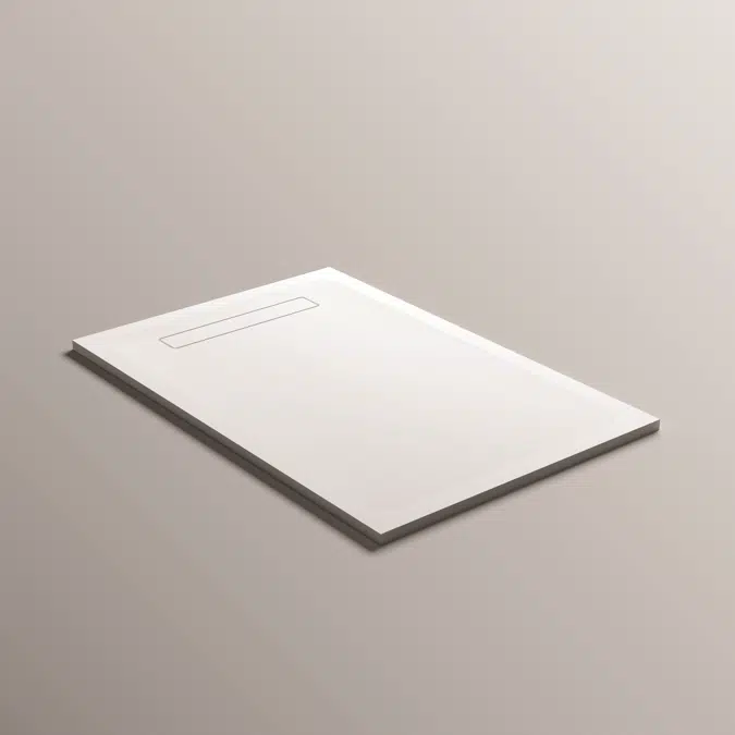 Street shower tray raised installation without profile