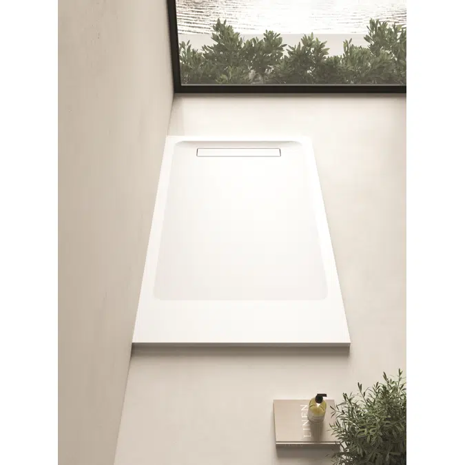 Street shower tray raised installation without profile