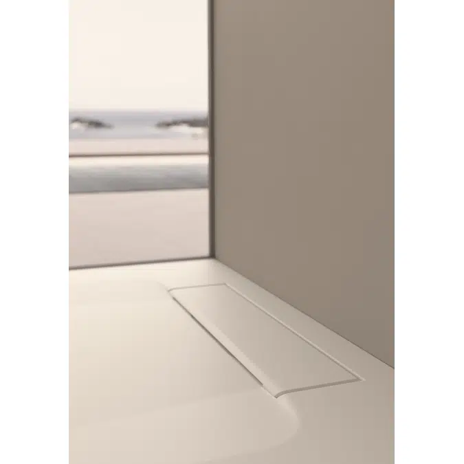 Sandy shower tray flush installation