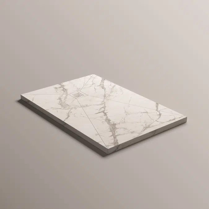 Blade shower tray raised installation