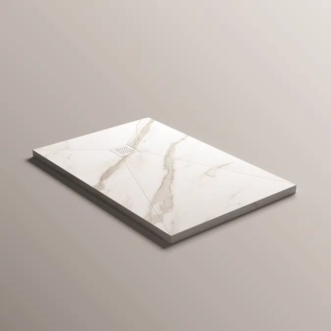 Blade shower tray raised installation