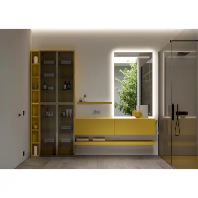 Image pour Side-Up rectangular mirror with LED backlighting h.70/90 - SDR/E