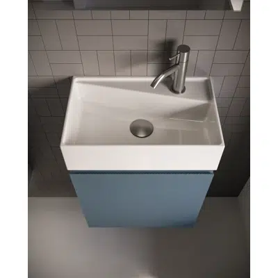 Image for Handrinse basin H. 60.5 with ceramic washbasin TIME