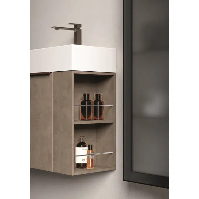 Handrinse basin H. 60.5 with ceramic washbasin TIME