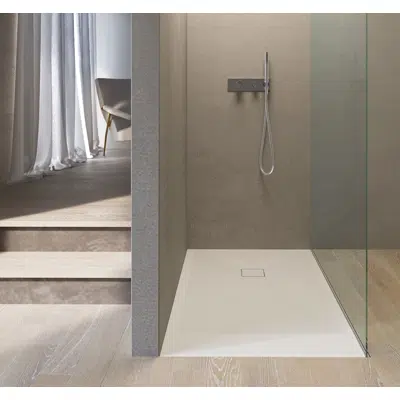 kuva kohteelle Join shower tray flush installation without profile