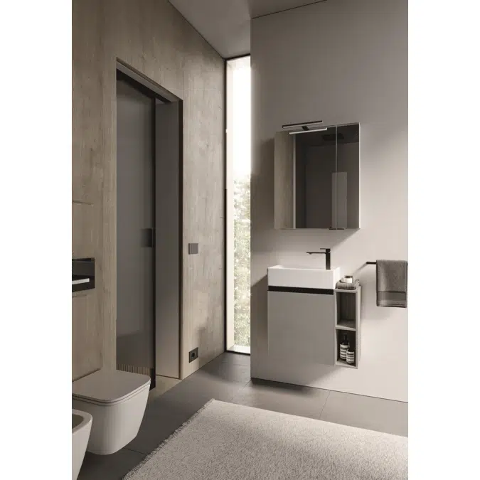 Handrinse basin H. 45.8 with ceramic Touch washbasin