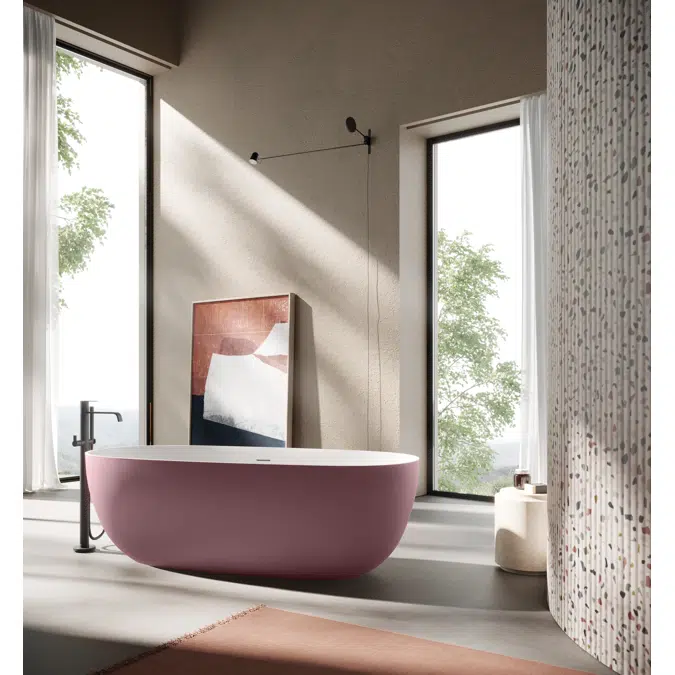 Ellisse bathtub in Light Aquatek and M-Lux