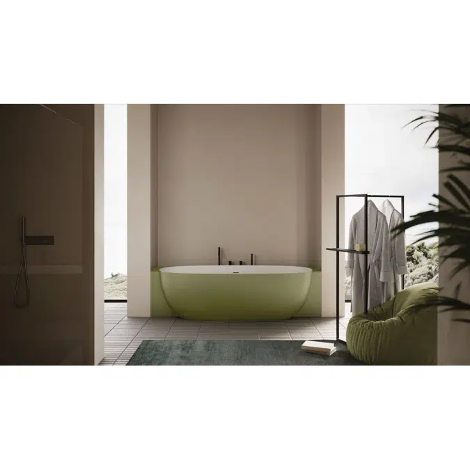 Ellisse bathtub in Light Aquatek and M-Lux