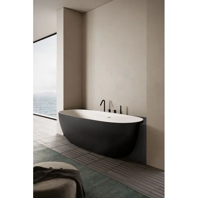 Ellisse bathtub in Light Aquatek and M-Lux
