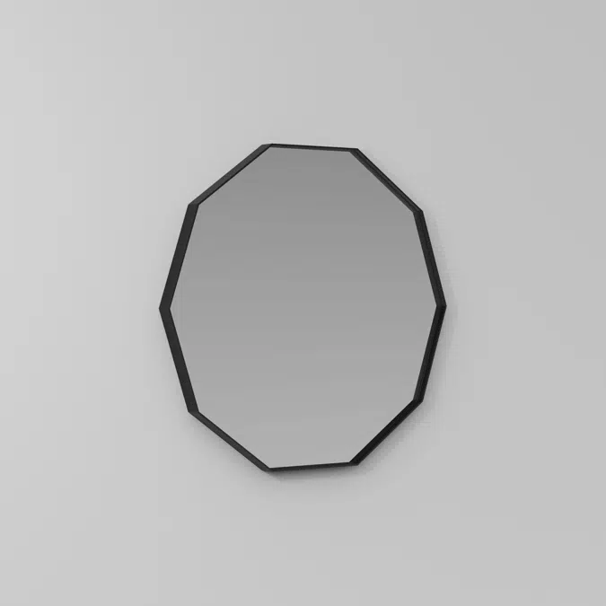 Deka aluminium framed decagonal mirror