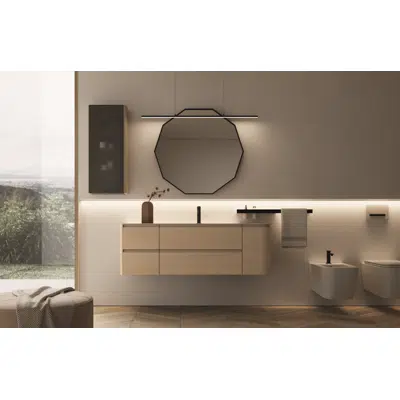 Image for Deka aluminium framed decagonal mirror