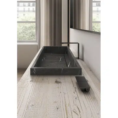 SLIDE countertop washbasin in MARBLE图像