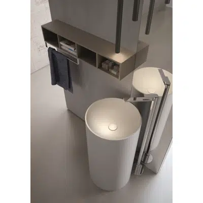 CILINDRO freestanding washbasin in Cristalplant图像